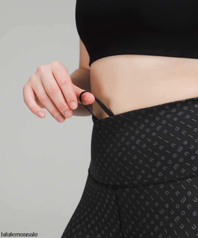 Lululemon Damen DELULU083 | Mirrorify Black Multi Wunder Train High-rise Crop 23